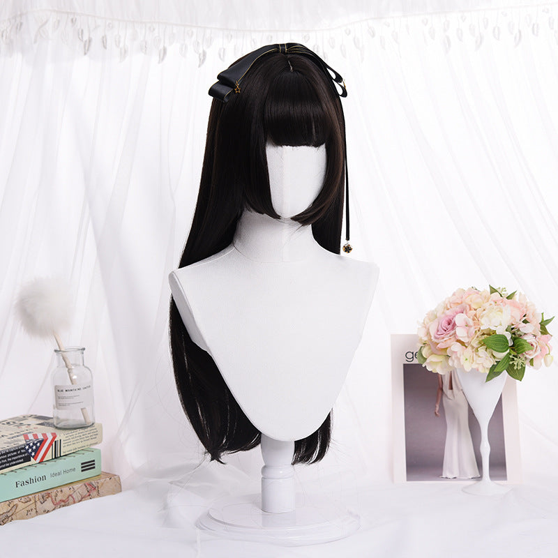 Princess Cosplay Wig with Long Straight Bangs