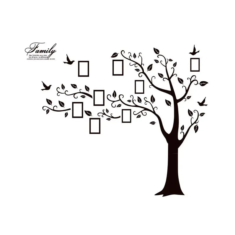 Black Removable Memory Tree Photo Wallpaper