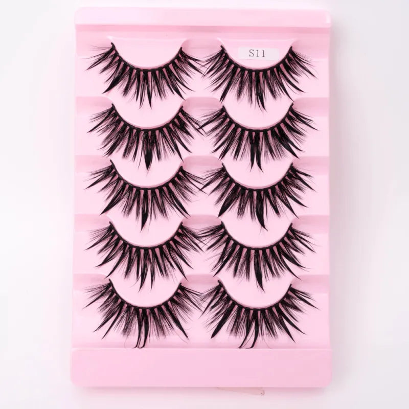 Natural 3D Dramatic Fairy Clusters Manga Lashes Fake Eyelashes (Multiple Selections)