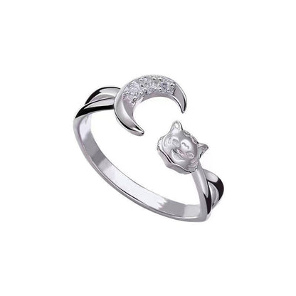 Beautiful Anime Alloy Ring Decoration (stainless steel color)