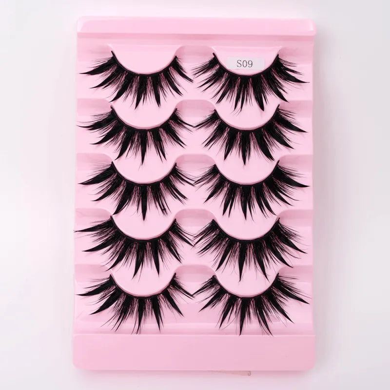 Natural 3D Dramatic Fairy Clusters Manga Lashes Fake Eyelashes (Multiple Selections)