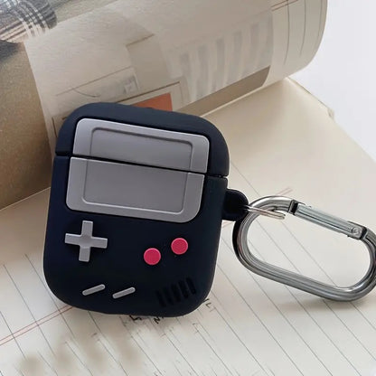 Game Console Earphone Case with Keychain for AirPods