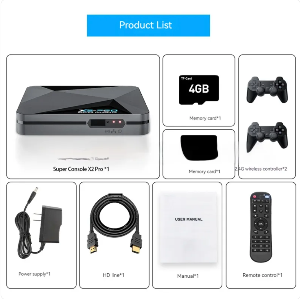 KINHANK X2 PRO 64G-128GB COMPACT PLUG AND PLAY TV CONSOLE! (70,000 GAMES) PRE DOWNLOADED (THE TOP 3!) on the market!