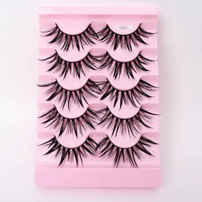 Natural 3D Dramatic Fairy Clusters Manga Lashes Fake Eyelashes (Multiple Selections)
