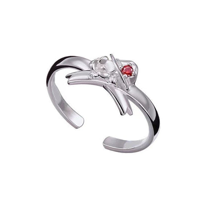 Beautiful Anime Alloy Ring Decoration (stainless steel color)