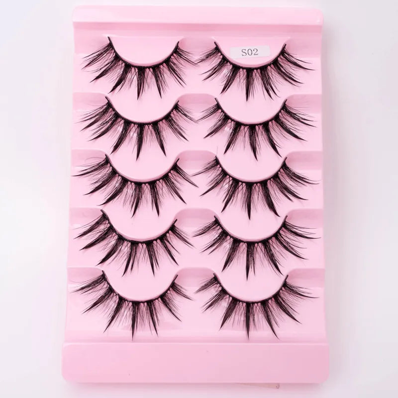 Natural 3D Dramatic Fairy Clusters Manga Lashes Fake Eyelashes (Multiple Selections)