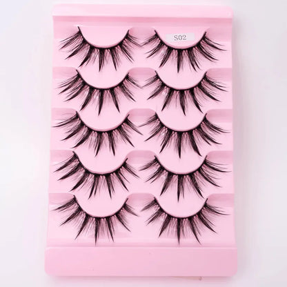 Natural 3D Dramatic Fairy Clusters Manga Lashes Fake Eyelashes (Multiple Selections)