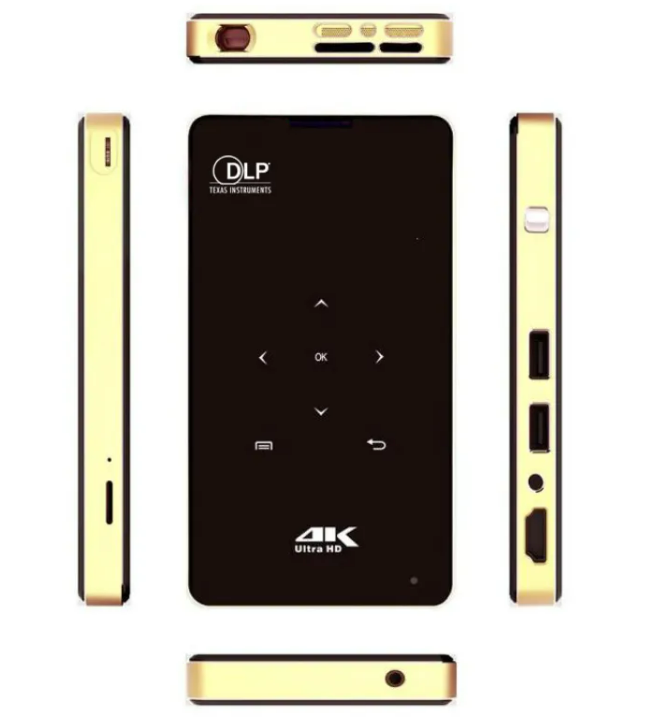 Smart Android Micro Projector, Wireless Connectivity, Built-In Speaker, Touch Control & Remote Access