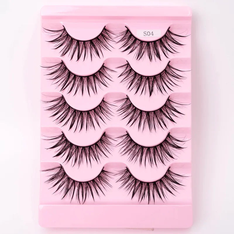 Natural 3D Dramatic Fairy Clusters Manga Lashes Fake Eyelashes (Multiple Selections)