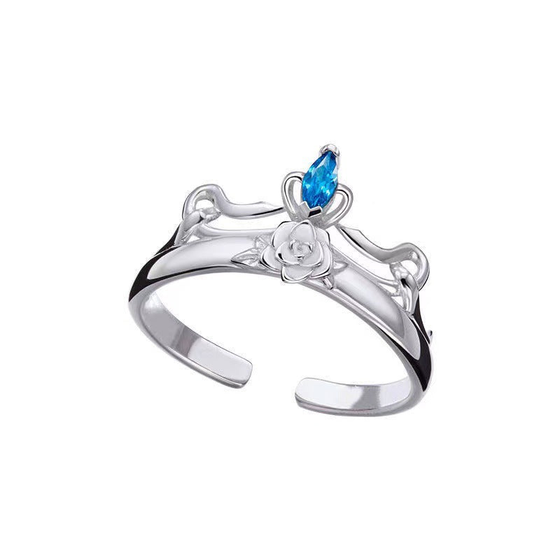 Beautiful Anime Alloy Ring Decoration (stainless steel color)