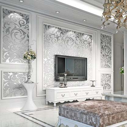 Minimalist European 3D Non-Woven Fabric Wallpaper
