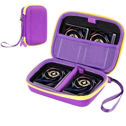 Purple ProCase Collectible Trading Card Case Hard Travel Carrying Storage Box Holds 300+ Cards for MTG TCG Yu-Gi-Oh Lorcana Holder Organizer with Removable Divider Purple