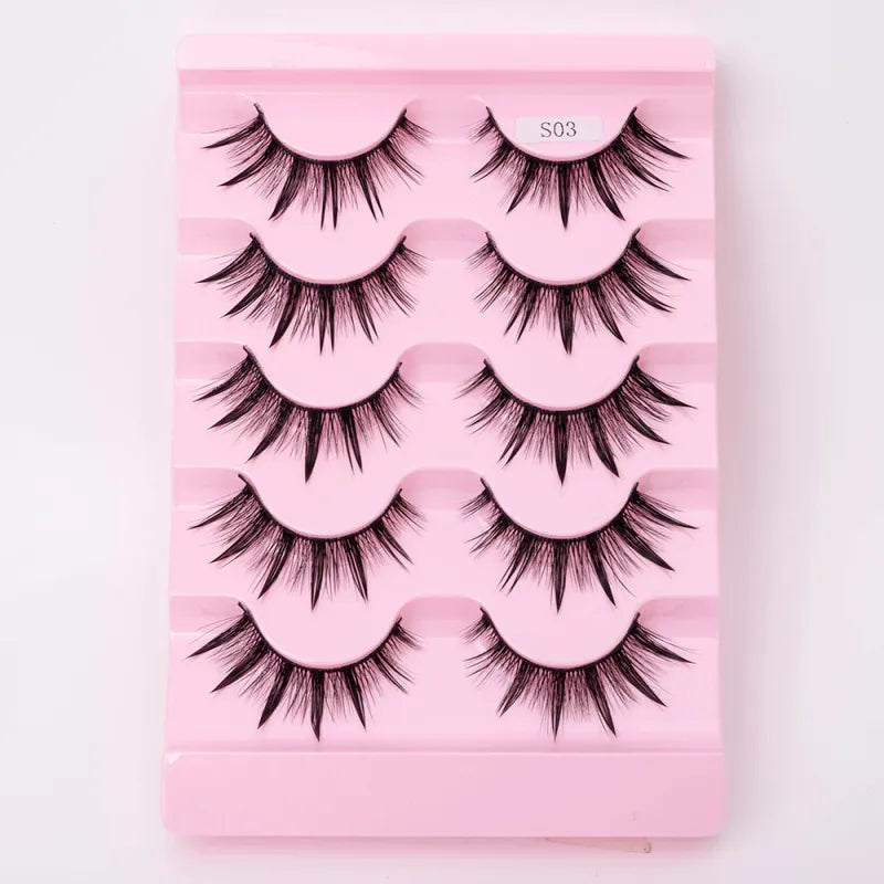 Natural 3D Dramatic Fairy Clusters Manga Lashes Fake Eyelashes (Multiple Selections)