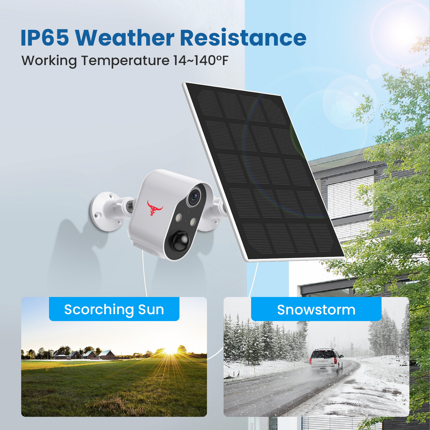 HIGH QUEALITY! Wireless Security Camera SOLAR PANEL POWERED, PERMANENTLY ON!