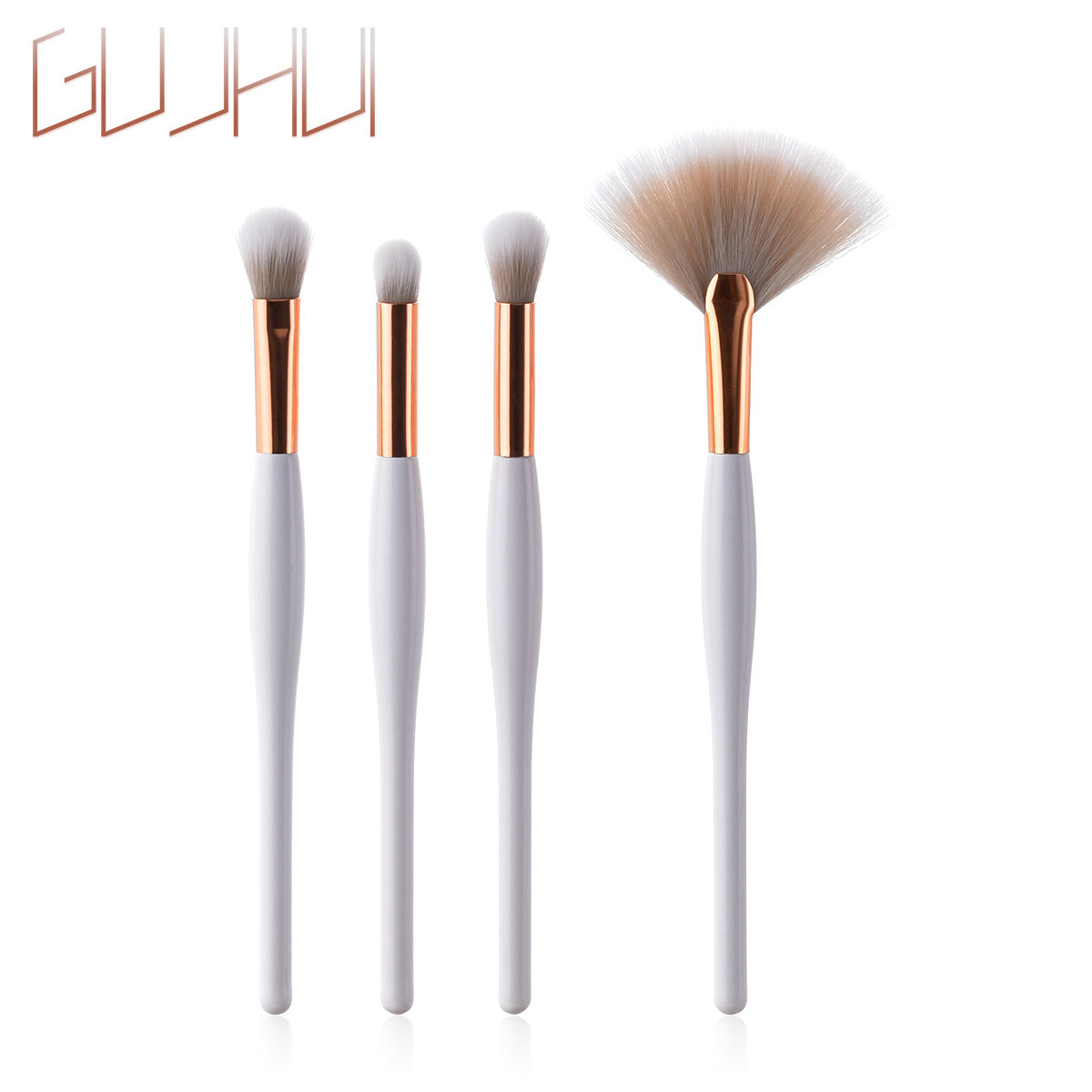 8-Piece Makeup Brush Set with Black Handle and Silver Tubes ( check pack option before buying)