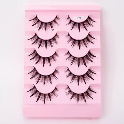 Natural 3D Dramatic Fairy Clusters Manga Lashes Fake Eyelashes (Multiple Selections)