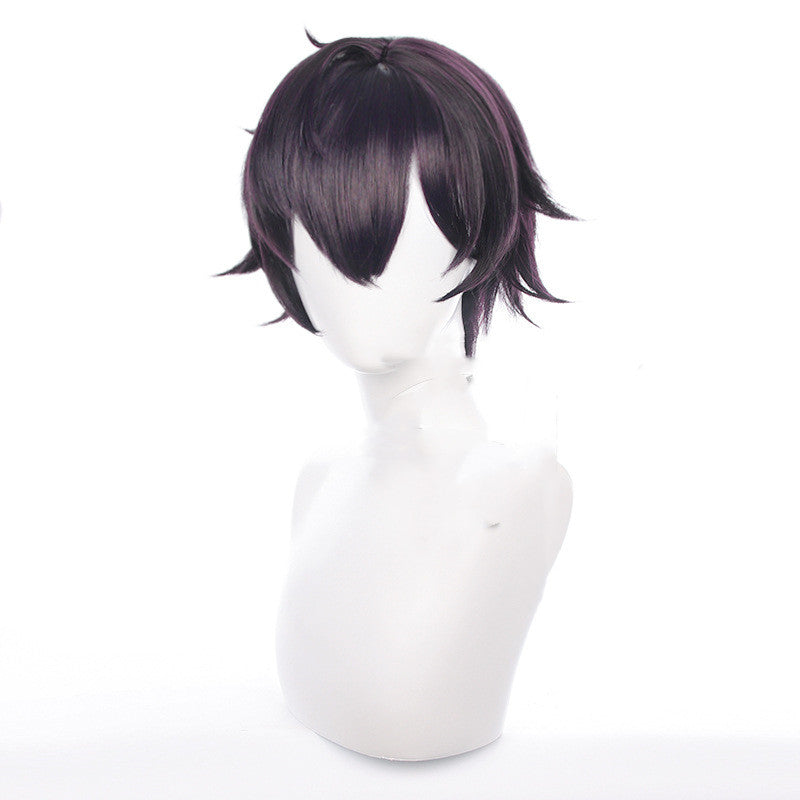 Men & womans Short Dark Purple Cosplay Wig