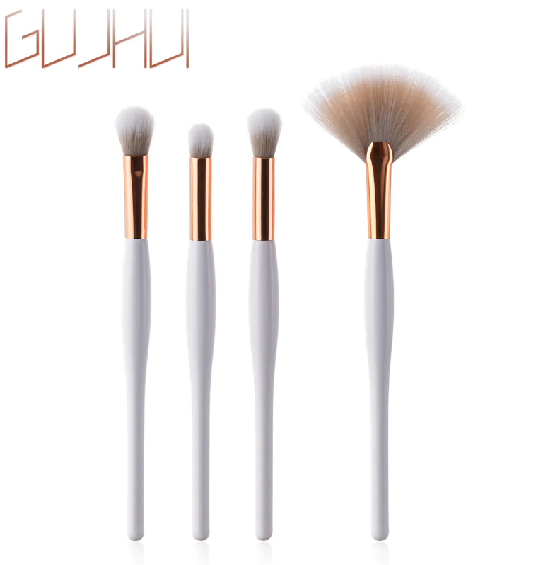 8-Piece Makeup Brush Set with Black Handle and Silver Tubes ( check pack option before buying)