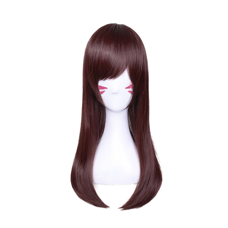 stunning D.Va Songhana Chestnut Cosplay Wig