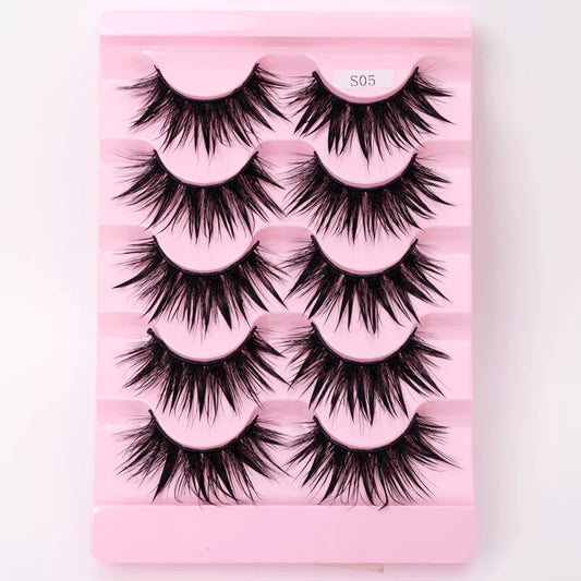 Natural 3D Dramatic Fairy Clusters Manga Lashes Fake Eyelashes (Multiple Selections)