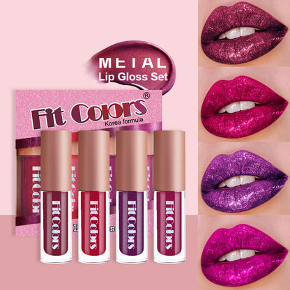 Pearlescent Diamond Metallic Non-stick Lip Gloss