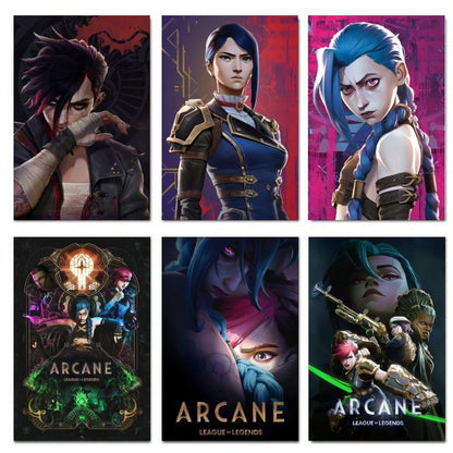 arcane LOL Game Poster Canvas for Bedroom Posters for Room Aesthetic Wall Art Decor Posters & Prints Posters 08x12inch(20x30cm) Style