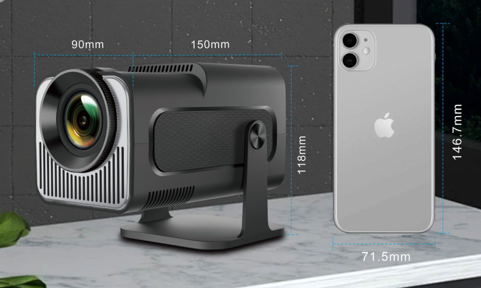 HY320 Android HD Smart Projector 390 ANSI lumens 1080p 2.4g 5G dual-band WiFi(WiFi6) /Bluetooth BT5.0